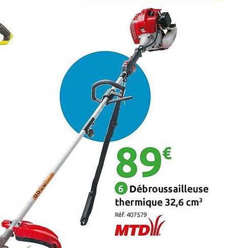 débroussailleuse thermique 32,6 cm3 mtd