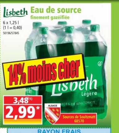 eau de source finement gazéifiée lisbeth