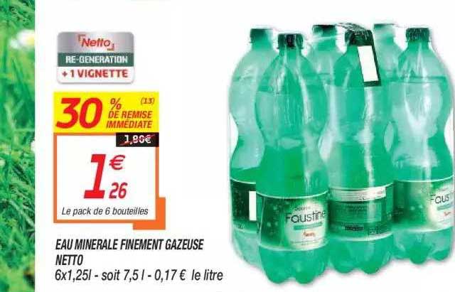 eau minérale finement gazeuse netto
