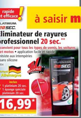 éliminateur de rayures professionnel 20 sec
