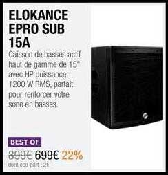 elokance epro sub 15a