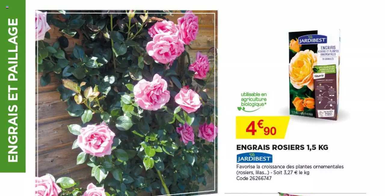 engrais rosiers 1,5 kg jardibest