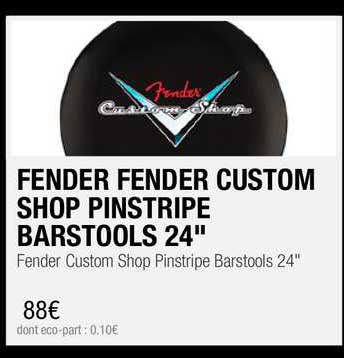 fender fender custom shop pinstripe barstools 24"
