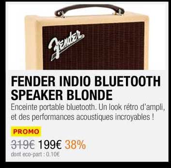 fender indio bluetooth speaker blonde