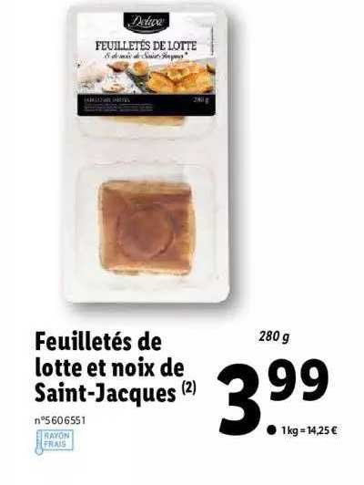 Feuilletés De Lotte Et Noix De Saint-jacques Deluxe