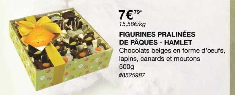 figurines pralinées de pâques - hamlet