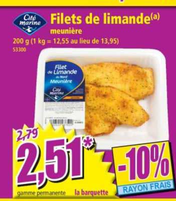 filets de limande cité marine