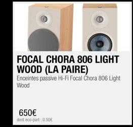 focal chora 806 light wood (la paire)