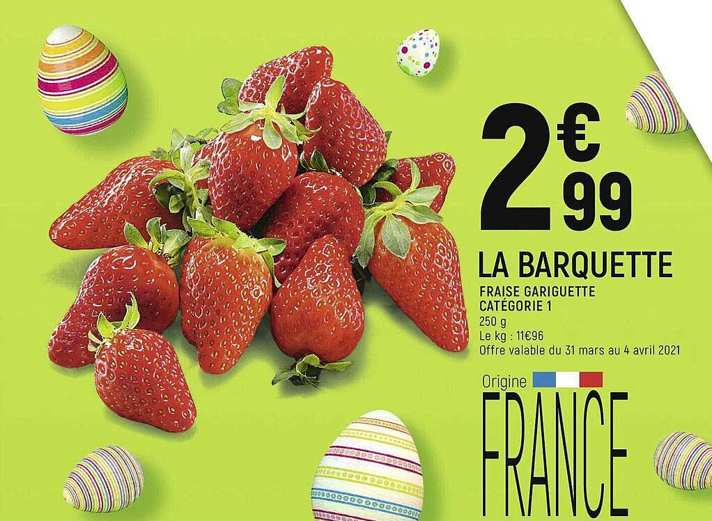 fraise gariguette catégorie 1