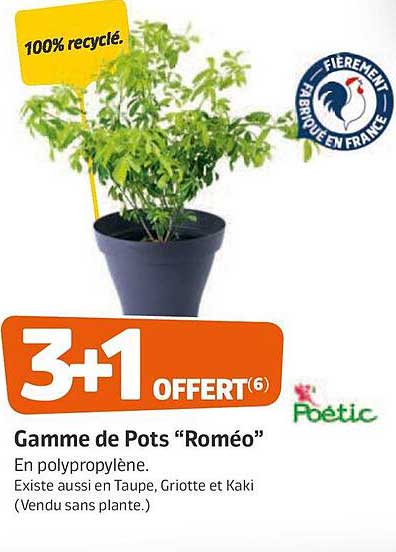 gamme de pots "roméo" poétic