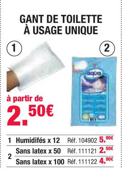 gant de toilette à usage unique