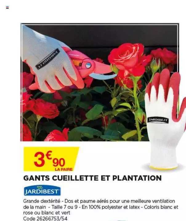 gants cueillette et plantation jardibest