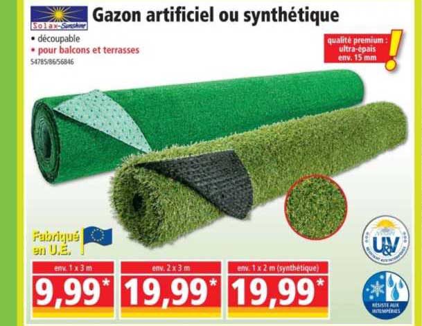 gazon artificiel ou synthétique