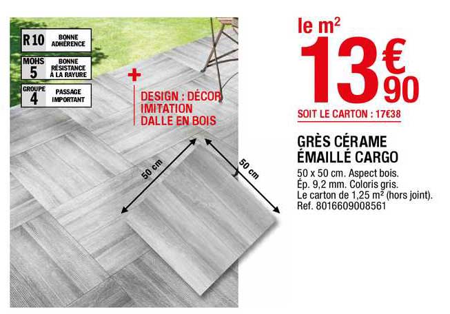 grès cérame émaillé cargo