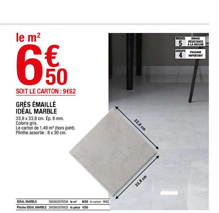 grès émaillé idéal marble