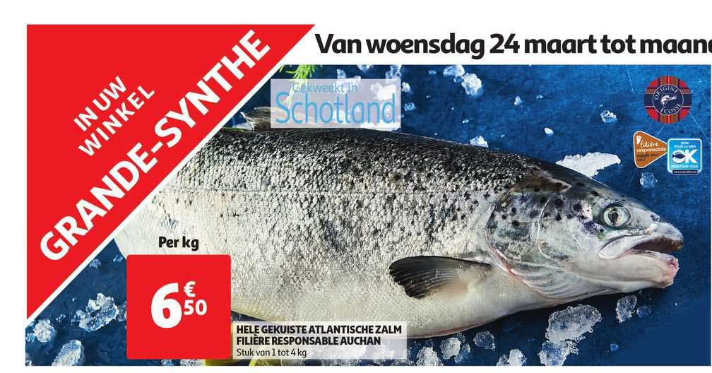 hele gekuiste atlantische zalm filière responsable auchan