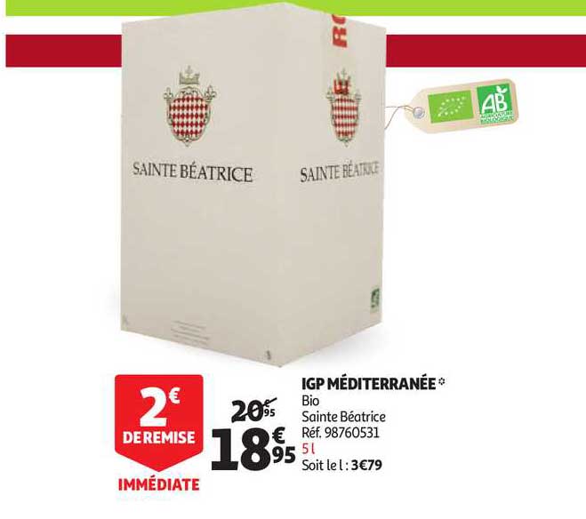 igp méditerranée bio sainte béatrice