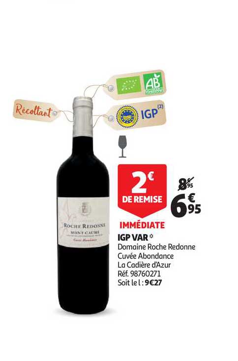 igp var domaine roche redonne cuvée abondance la cadière d'azur