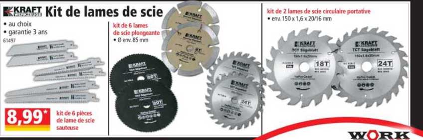 Kit De Lames De Scie Kraft