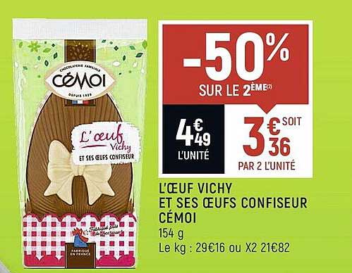 l'œuf vichy et ses oeufs confiseur cémoi