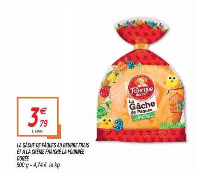 la gâche de pâques au beurre frais et à la crème fraiche la fournée dorée