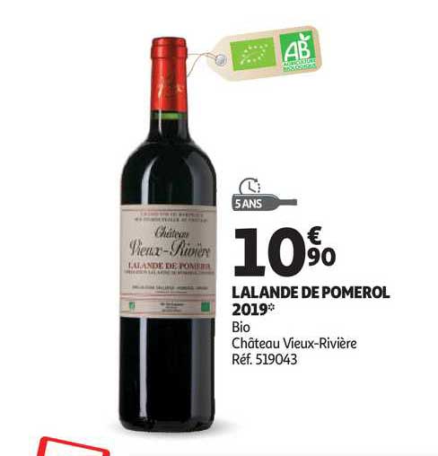 lalande de pomerol 2019 bio château vieux-rivière