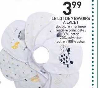 Le Lot De 7 Bavoirs à Lacet