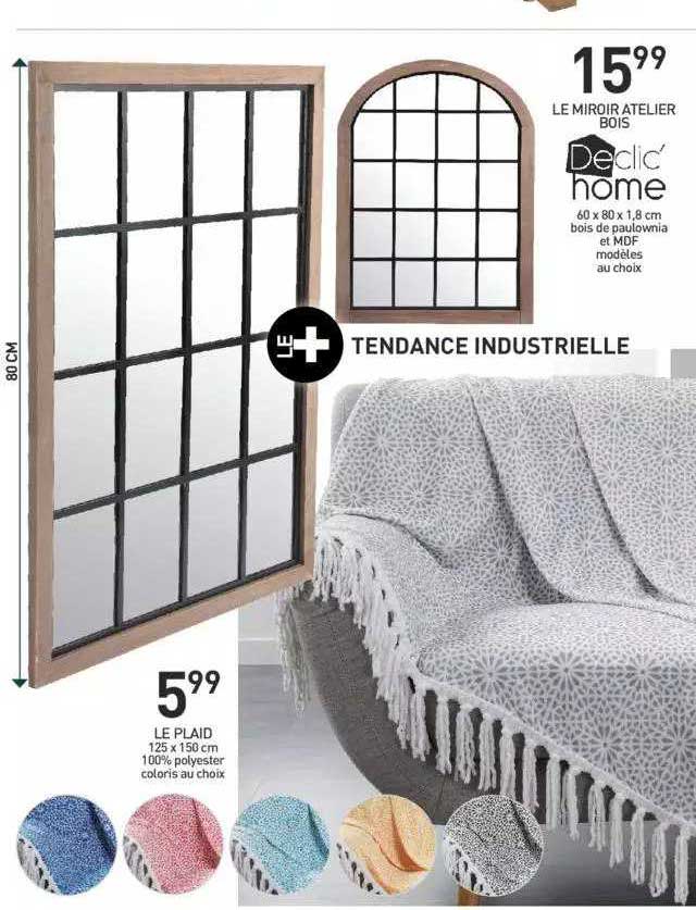 le plaid, le miroir atelier bois declic' home