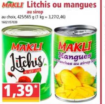 Litchis Ou Mangues Makli