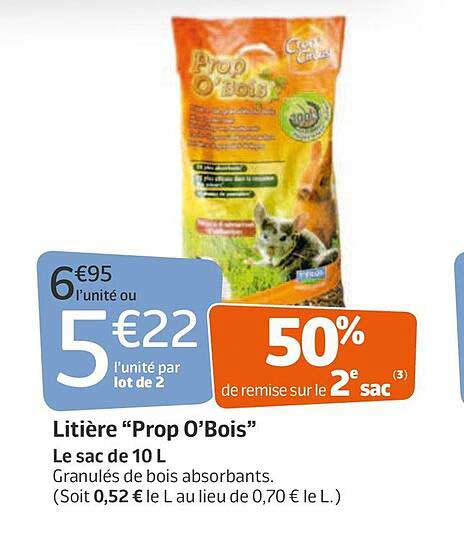 litière "prop o'bois"