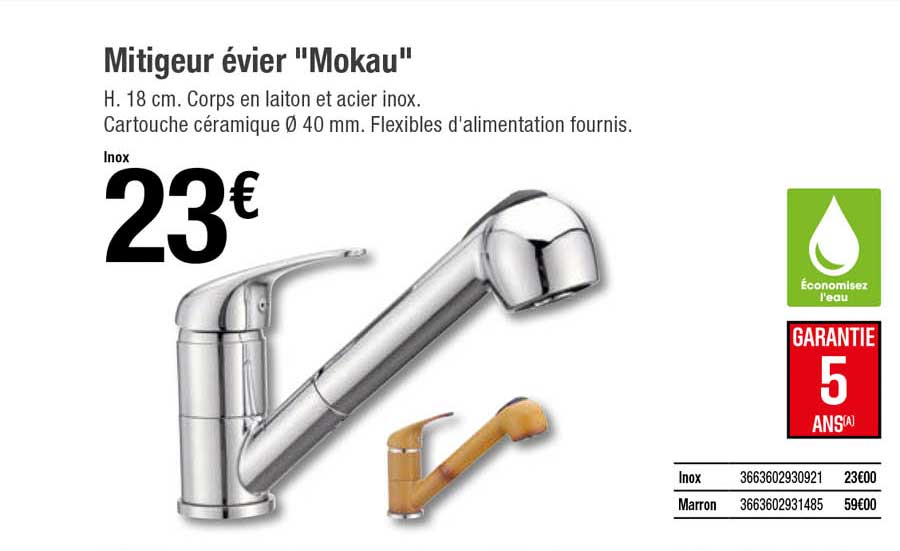 Mitigeur évier "mokau"