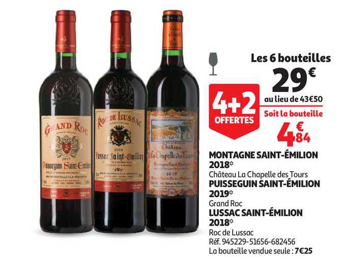 montagne saint-émilion 2018, puisseguin saint-émilion 2019, lussac saint-émilion 2018