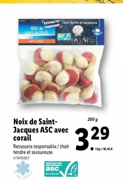 noix de saint-jacques asc avec corail