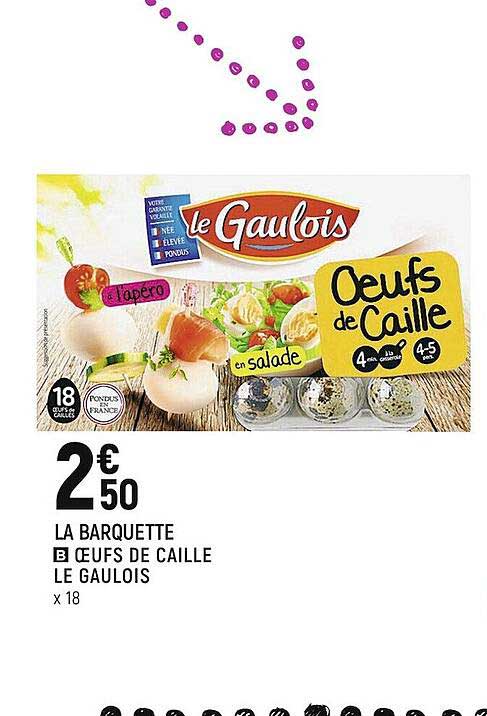 oeufs de caille le gaulois