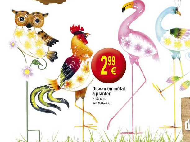 Oiseau En Métal à Planter