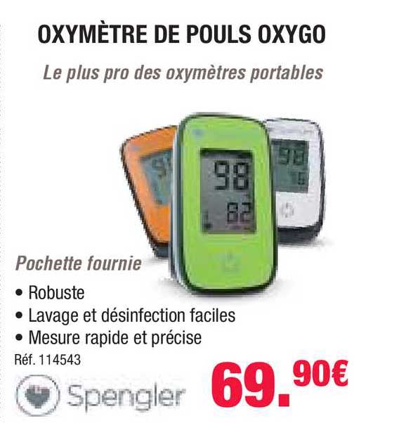 oxymètre de pouls oxygo spengler