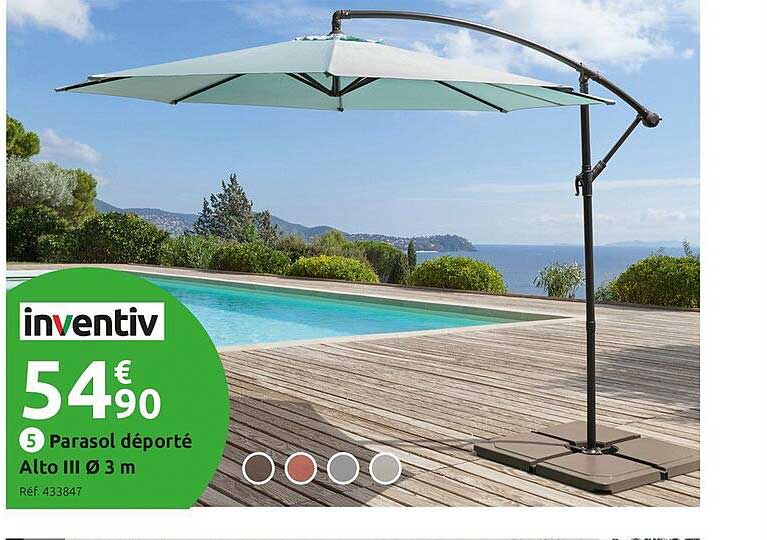 parasol déporté alto iii