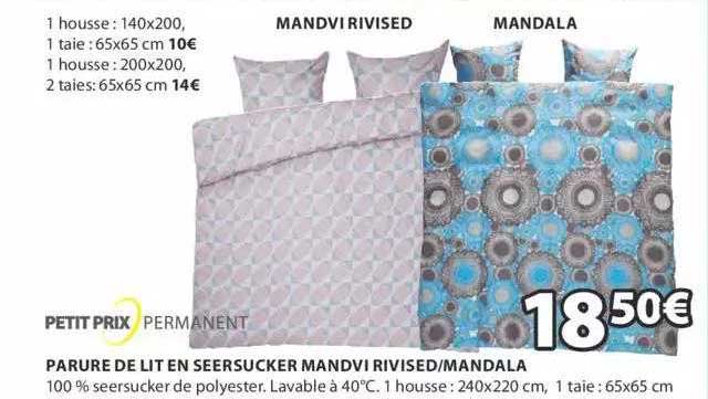 parure de lit en seersucker mandvi rivised - mandala