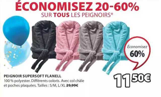 Peignoir Supersoft Flanell