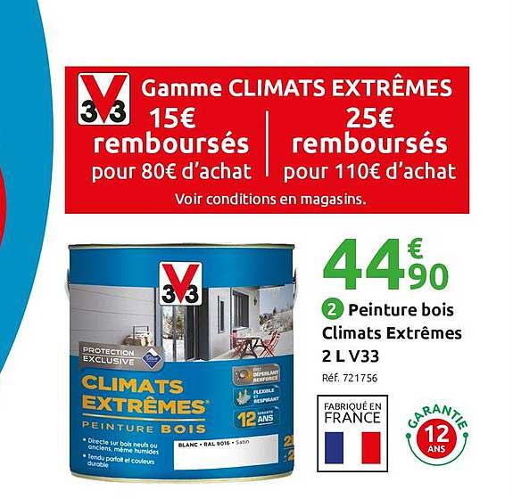Peinture Bois Climats Extrêmes 2l V33