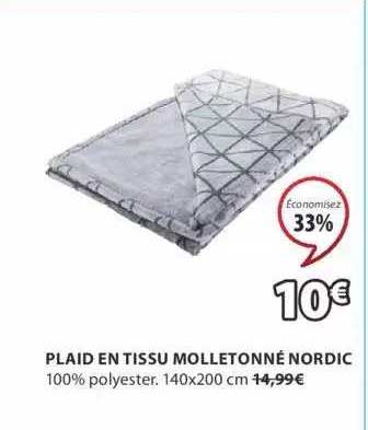 Plaid En Tissu Molletonné Nordic