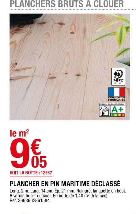 Plancher En Pin Maritime Déclassé