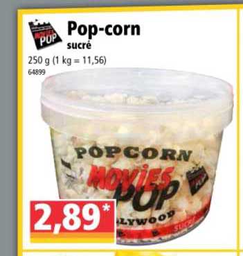 pop-corn sucré movies pop