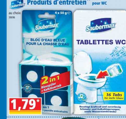 produits d'entretien pour wc saubermax