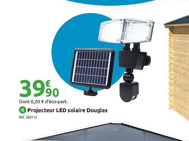 projecteur led solaire douglas