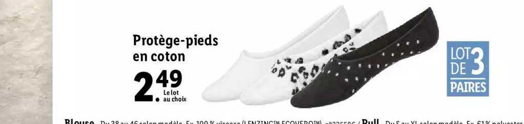 protège-pieds en coton