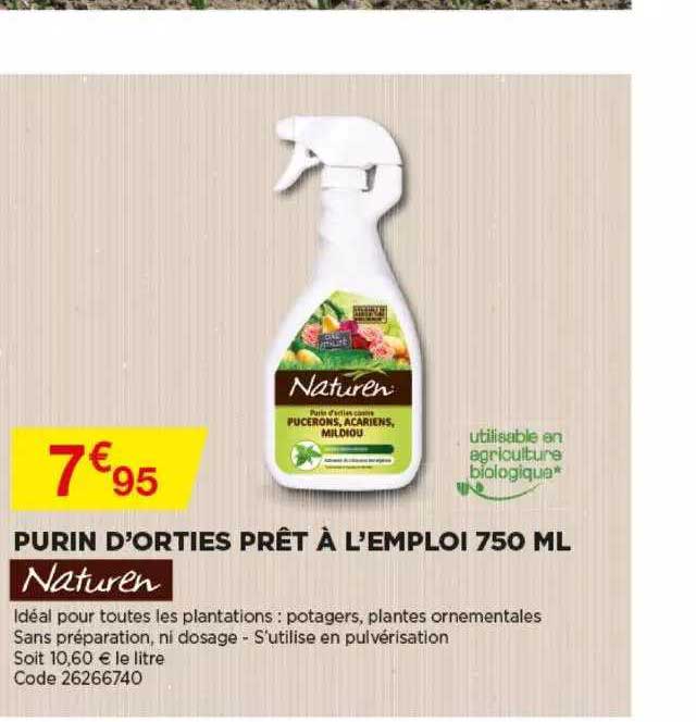 purin d'orties prêt à l'emploi 750 ml naturen