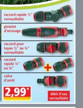 raccord rapide, pistolet d'arrosage, raccord pour tuyau, valve d'arrêt