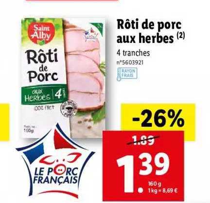 rôti de porc aux herbes saint alby
