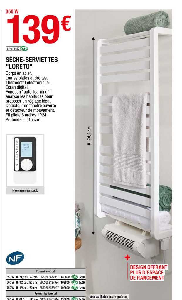 sèche-serviettes "loreto"